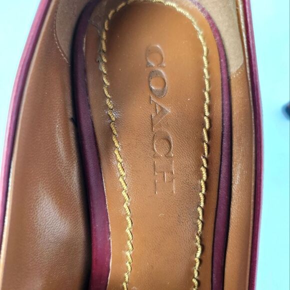 Coach Varick Pump Womens Merlot Size 7B - Picture 11 of 12